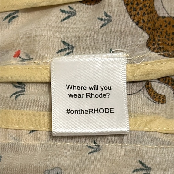 Rhode Ella Mini Dress Safari Animals Leopard Cheetah Meadow New Size Small - Picture 11 of 12